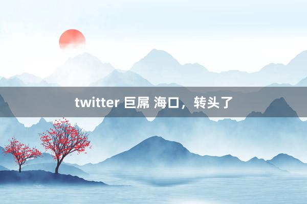 twitter 巨屌 海口，转头了