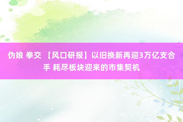 伪娘 拳交 【风口研报】以旧换新再迎3万亿支合手 耗尽板块迎来的市集契机