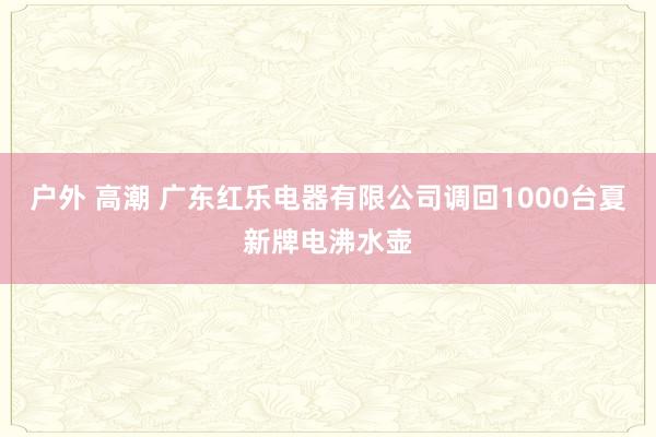 户外 高潮 广东红乐电器有限公司调回1000台夏新牌电沸水壶