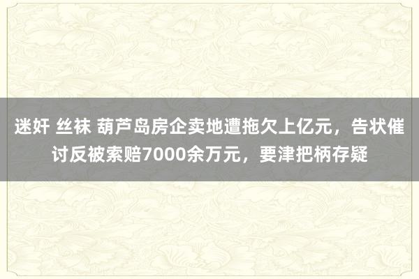 迷奸 丝袜 葫芦岛房企卖地遭拖欠上亿元，告状催讨反被索赔7000余万元，要津把柄存疑