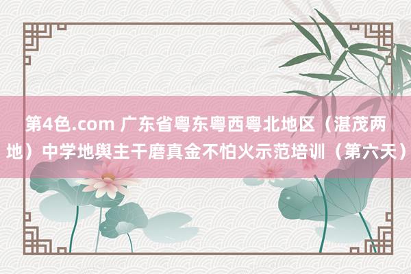 第4色.com 广东省粤东粤西粤北地区（湛茂两地）中学地舆主干磨真金不怕火示范培训（第六天）