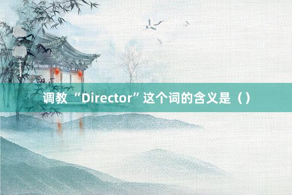 调教 “Director”这个词的含义是（）