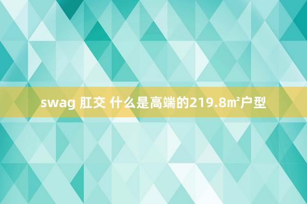 swag 肛交 什么是高端的219.8㎡户型