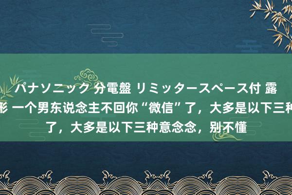 パナソニック 分電盤 リミッタースペース付 露出・半埋込両用形 一个男东说念主不回你“微信”了，大多是以下三种意念念，别不懂