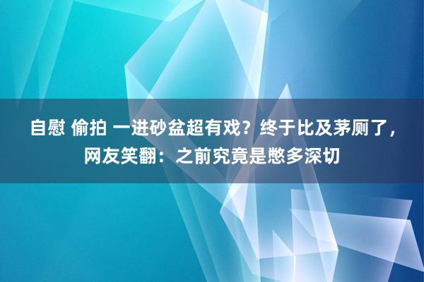 自慰 偷拍 一进砂盆超有戏？终于比及茅厕了，网友笑翻：之前究竟是憋多深切