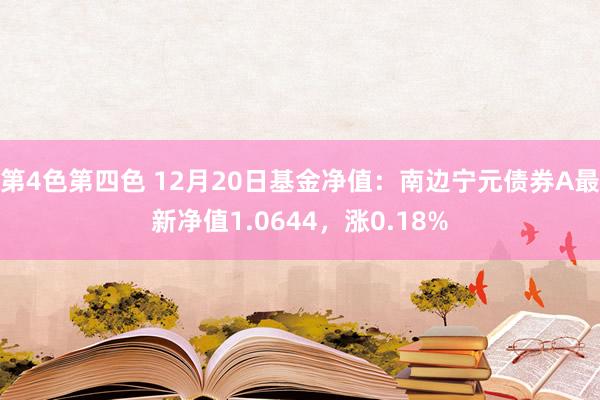 第4色第四色 12月20日基金净值：南边宁元债券A最新净值1.0644，涨0.18%